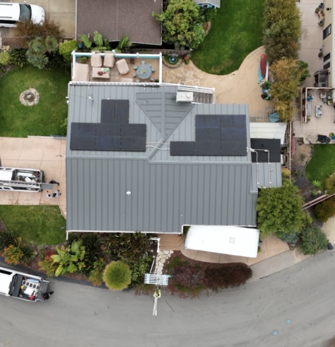 After 1: Metal Reroof Solar Installation roofing project in Pismo, CA (2025)
