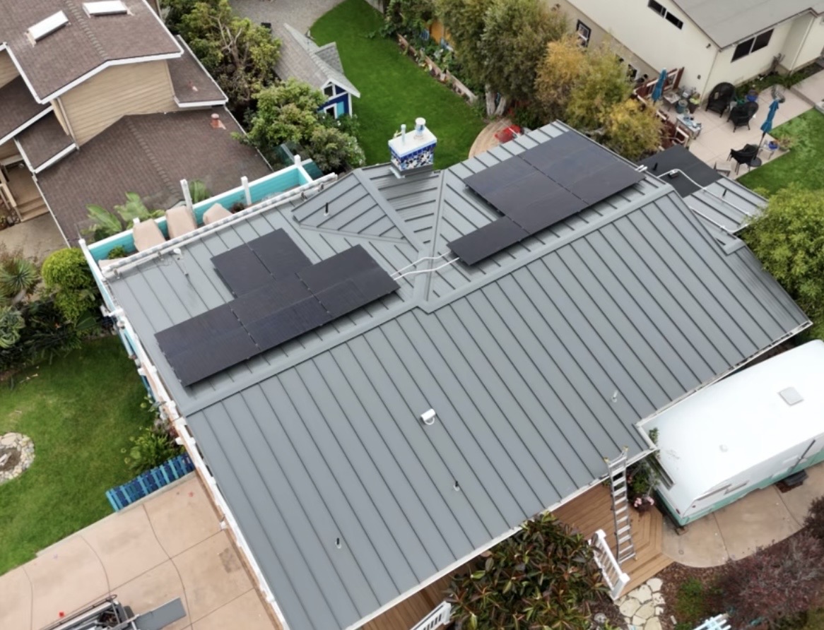 After 2: Metal Reroof Solar Installation roofing project in Pismo, CA (2025)