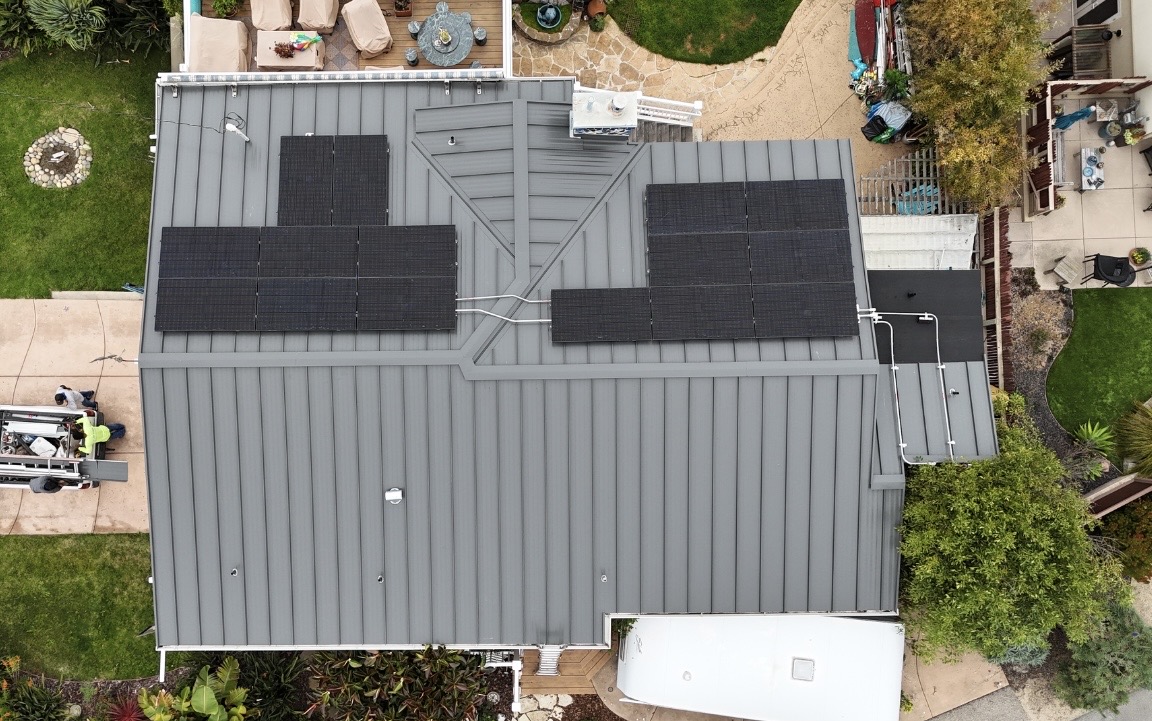 After 3: Metal Reroof Solar Installation roofing project in Pismo, CA (2025)